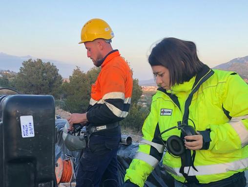 female Keller project manager working on site